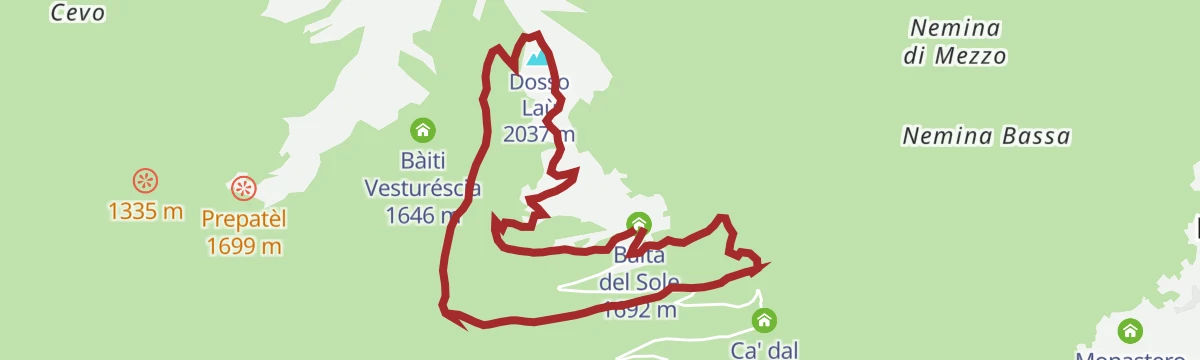 Route map: Dosso Lau